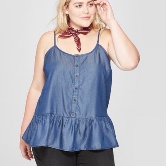 Universal Thread Tops - Universal Thread Spaghetti Strap Tank Solid Blue